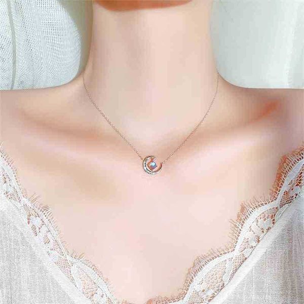 yongcheng s925 pure silver diamond moon moonstone necklace net red girl fashion design, Black
yongcheng s925 pure silver diamond moon moonstone necklace net red girl fashion design, Black