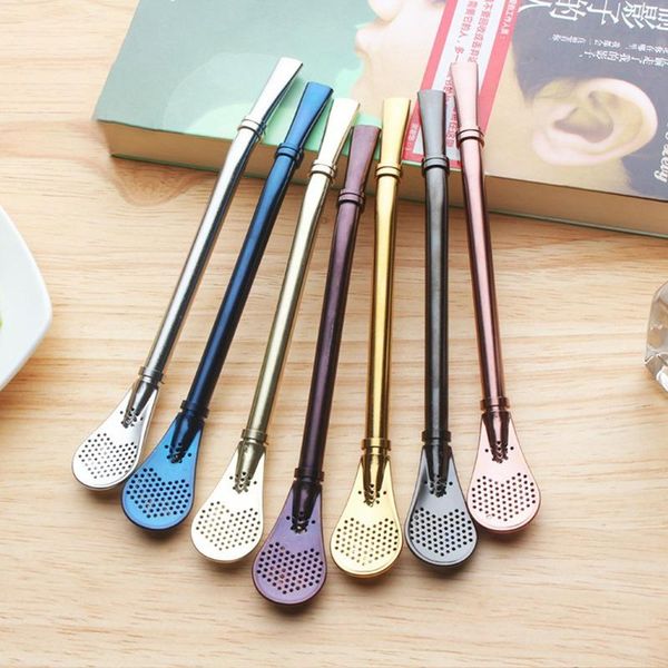 drinking straws stainless steel filter spoon straws, reusable for filtering tea residues, colorful tools
drinking straws stainless steel filter spoon straws, reusable for filtering tea residues, colorful tools