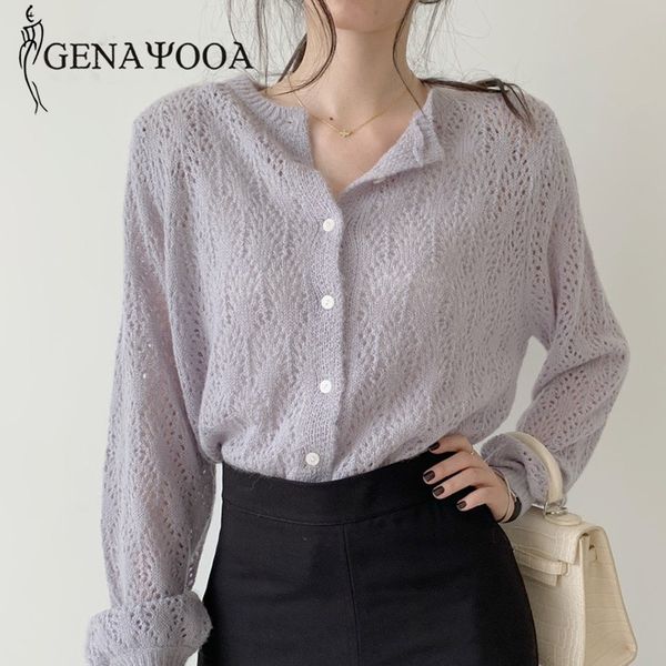 genayooa autumn knit long sleeve o neck mohair cardigan women solid hollow out office ladies jumper korean 210417, White;black
genayooa autumn knit long sleeve o neck mohair cardigan women solid hollow out office ladies jumper korean 210417, White;black