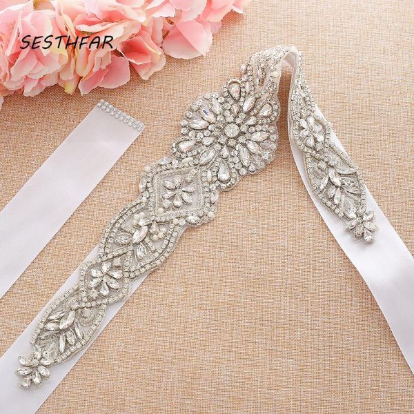 wedding sashes sesthfar crystal belt with pearls luxurious rhinestones satin ribbons bridal sash for women dresses, White
wedding sashes sesthfar crystal belt with pearls luxurious rhinestones satin ribbons bridal sash for women dresses, White