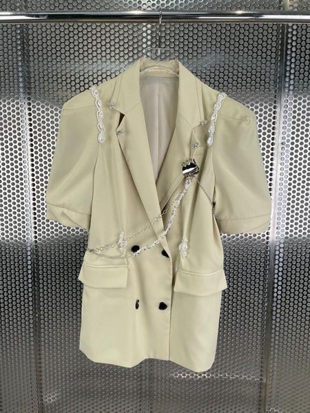 women's suits & blazers high summer quality women chains short sleeve blazer ladies luxury coat jacket ddxgz2 5.24, White;black
women's suits & blazers high summer quality women chains short sleeve blazer ladies luxury coat jacket ddxgz2 5.24, White;black