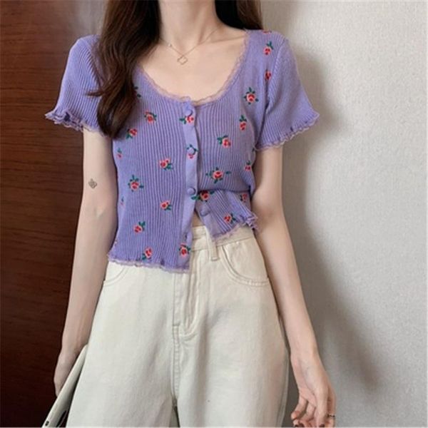 women's knits & tees 2021 floral short knit cardigan korean style lace sleeve fashion flower in spring and summer cropped, White
women's knits & tees 2021 floral short knit cardigan korean style lace sleeve fashion flower in spring and summer cropped, White