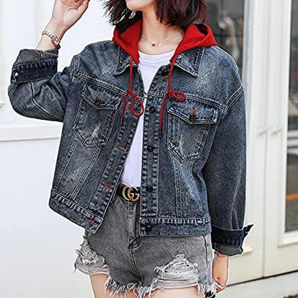 men's jackets winter hooded denim warm outwear coats women vintage button down distressed short jean jacket coat with pocket, Black;brown
men's jackets winter hooded denim warm outwear coats women vintage button down distressed short jean jacket coat with pocket, Black;brown