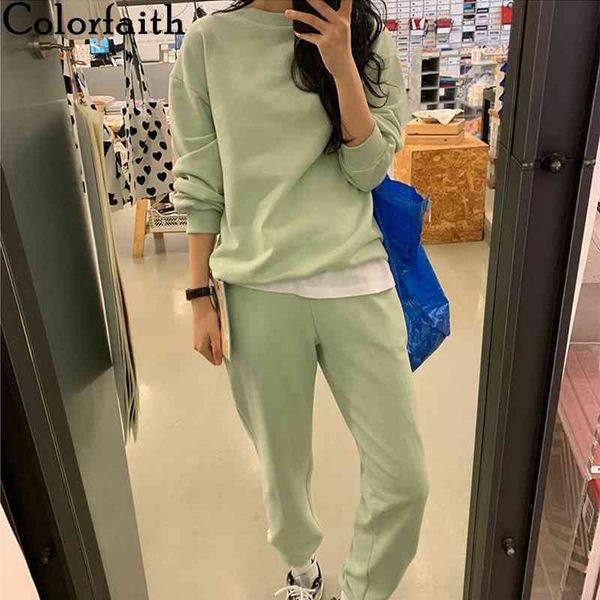 colorfaith new autumn winter women sets two pieces pullovers sporty pants lounge wear solid colors tracksuit suits ws8590 210413, White
colorfaith new autumn winter women sets two pieces pullovers sporty pants lounge wear solid colors tracksuit suits ws8590 210413, White