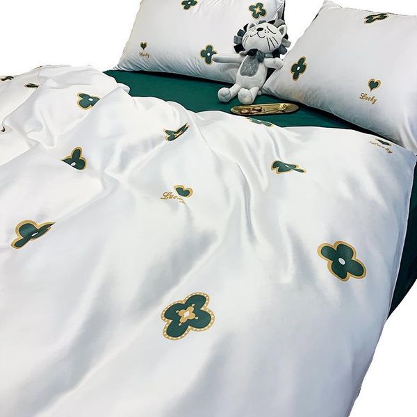 small fresh and light luxury bedding summer ice silk four-piece dormitory bed sheet three-piece duvet cover sets
small fresh and light luxury bedding summer ice silk four-piece dormitory bed sheet three-piece duvet cover sets