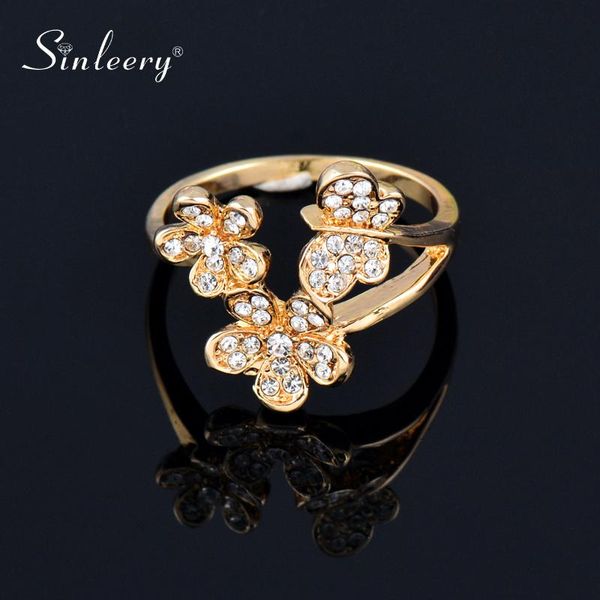 cluster rings sinleery sparkling flowers butterfly wedding yellow gold silver color full tiny crystal for women jewelry jz011 ssk, Golden;silver
cluster rings sinleery sparkling flowers butterfly wedding yellow gold silver color full tiny crystal for women jewelry jz011 ssk, Golden;silver