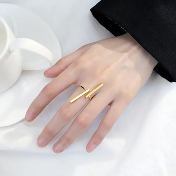 cluster rings creative personality ring simple double word geometry gold metal black color opening adjustable r114-t2, Golden;silver
cluster rings creative personality ring simple double word geometry gold metal black color opening adjustable r114-t2, Golden;silver
