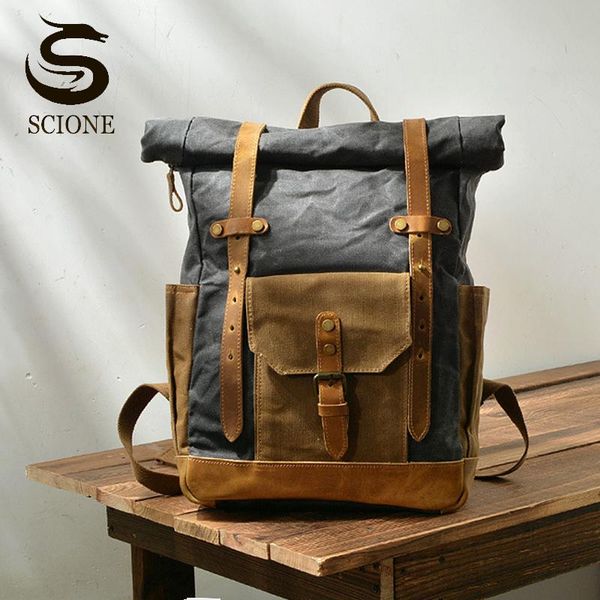 backpack men waterproof travel male oil wax canvas leather rucksack vintage large capacity bagpack lapbags school bag xa59m
backpack men waterproof travel male oil wax canvas leather rucksack vintage large capacity bagpack lapbags school bag xa59m