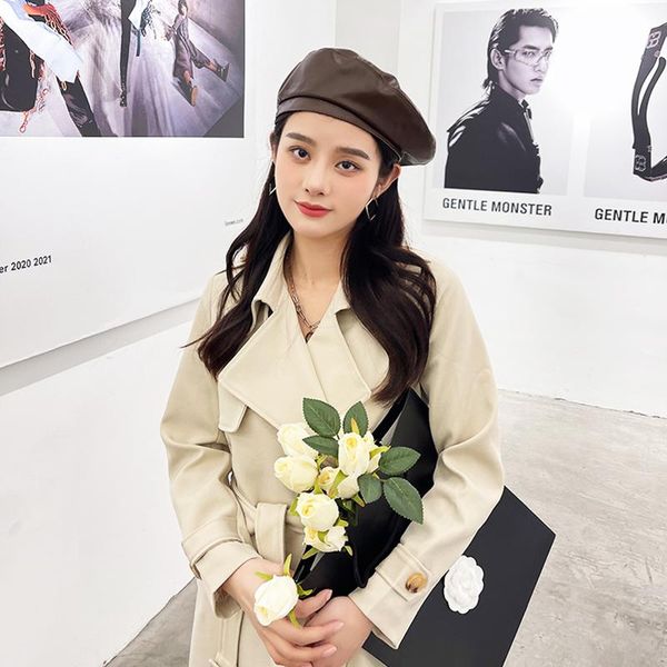 berets women girl beret french artis real leather winter beanie hat cap vintage plain hats solid color elegant lady caps, Blue;gray
berets women girl beret french artis real leather winter beanie hat cap vintage plain hats solid color elegant lady caps, Blue;gray