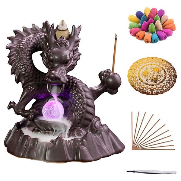 fragrance lamps handmade dragon backflow waterfall incense burner ceramic holder for sticks ornament home decor
fragrance lamps handmade dragon backflow waterfall incense burner ceramic holder for sticks ornament home decor