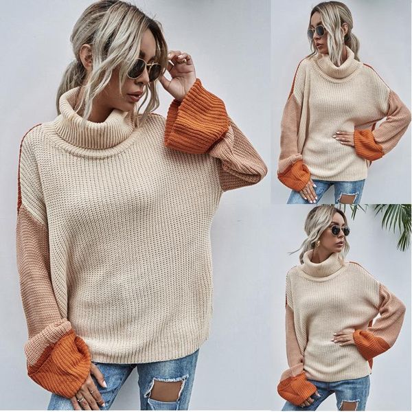 women's sweaters color-blocking sweater women 2021 autumn and winter lapel contrast color pullover, White;black
women's sweaters color-blocking sweater women 2021 autumn and winter lapel contrast color pullover, White;black