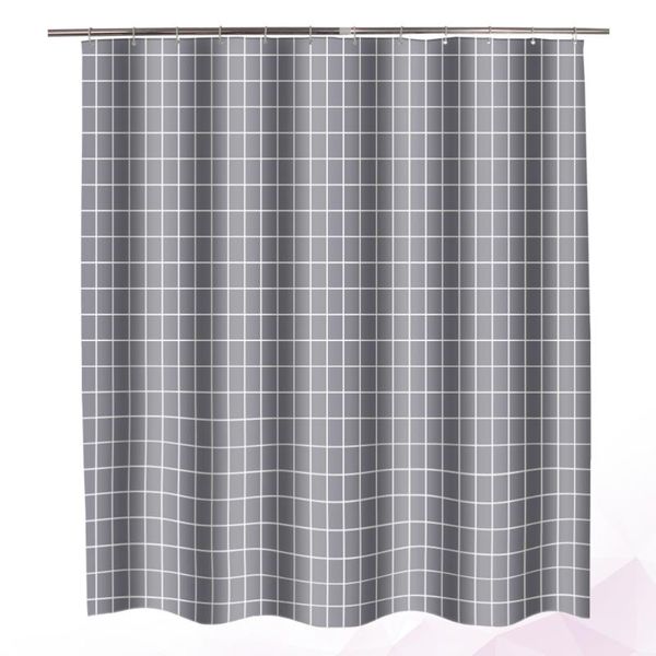 check pattern shower curtain water proof polyester size 10 & drapes
