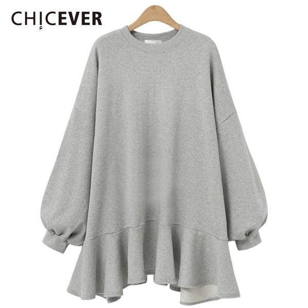 casual dresses chicever ruffles women's dress female o neck lantern sleeve loose oversize autumn for women fashion clothes tide, Black;gray
casual dresses chicever ruffles women's dress female o neck lantern sleeve loose oversize autumn for women fashion clothes tide, Black;gray