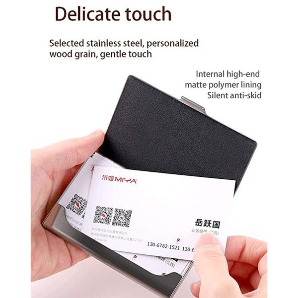 card holders black walnut businesse holder wallet for business cards women or men x7ya, Brown;gray
card holders black walnut businesse holder wallet for business cards women or men x7ya, Brown;gray