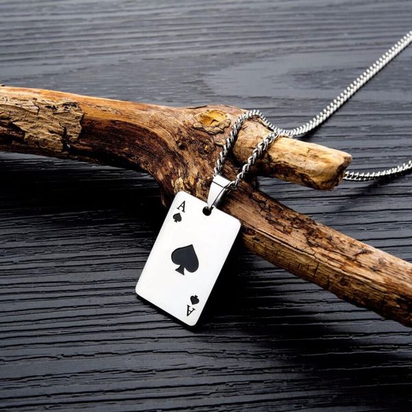 couples 316l stainless seel black/red spades lucky poker charm pendant necklace chain for women men punk jewelry, Silver
couples 316l stainless seel black/red spades lucky poker charm pendant necklace chain for women men punk jewelry, Silver