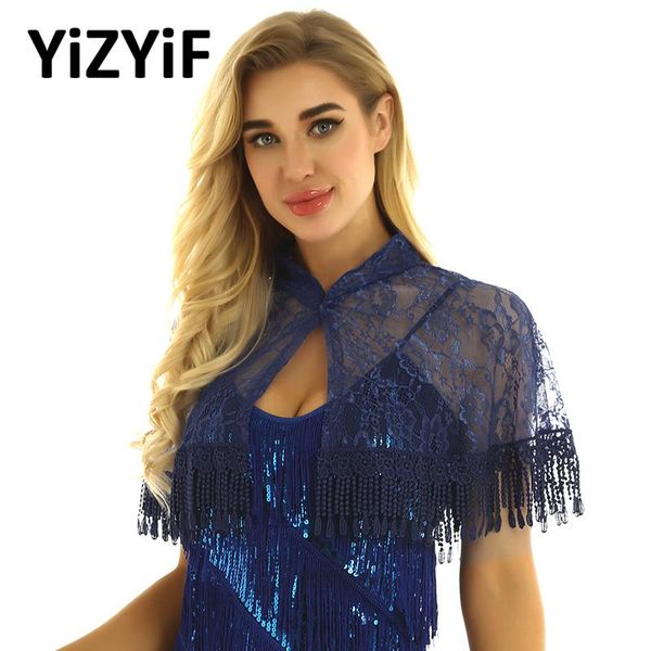 scarves womens wedding cape elegant stand collar open front fringe tassel lace bridal shawl cover up wrap bolero for dress party, Blue;gray
scarves womens wedding cape elegant stand collar open front fringe tassel lace bridal shawl cover up wrap bolero for dress party, Blue;gray