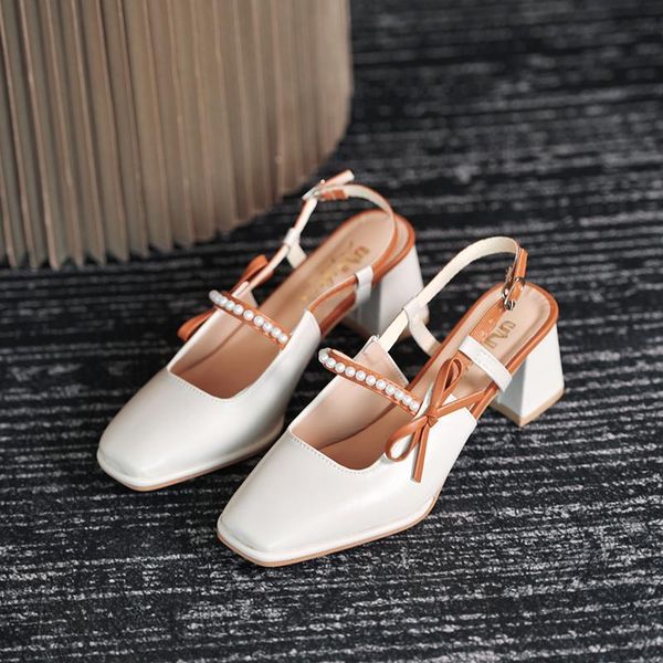 sandals summer chic high heel ladies side knot faux pearl fashion women pumps open back female shoes, Black
sandals summer chic high heel ladies side knot faux pearl fashion women pumps open back female shoes, Black