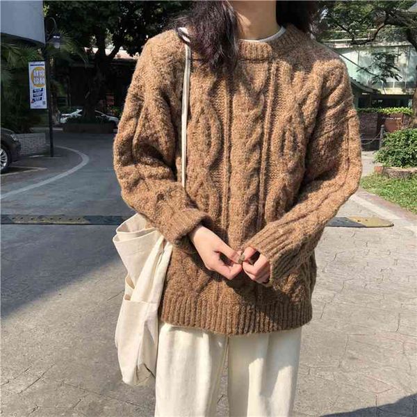 winter women thick warm o-neck sweater female solid casual loose long sleeve knitted pullovers ladys korean 210517, White;black
winter women thick warm o-neck sweater female solid casual loose long sleeve knitted pullovers ladys korean 210517, White;black