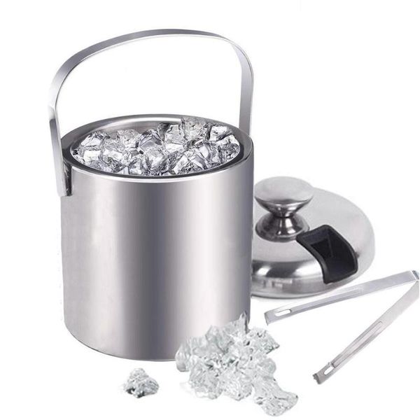ice buckets and coolers 1300ml stainless steel double-walled heat isolation bucket container barware bags
ice buckets and coolers 1300ml stainless steel double-walled heat isolation bucket container barware bags