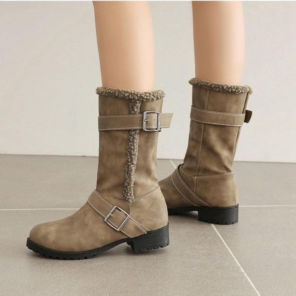 boots women knight 2021 winter female shoes mid calf buckle flat low heels fashion warm fur round toe woman non slip, Black
boots women knight 2021 winter female shoes mid calf buckle flat low heels fashion warm fur round toe woman non slip, Black