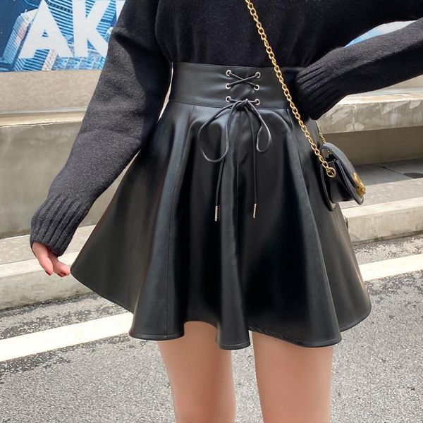 skirts pleated high waist black leather skirt female autumn/winter korean version a-word big swing washed pu women 691g
skirts pleated high waist black leather skirt female autumn/winter korean version a-word big swing washed pu women 691g