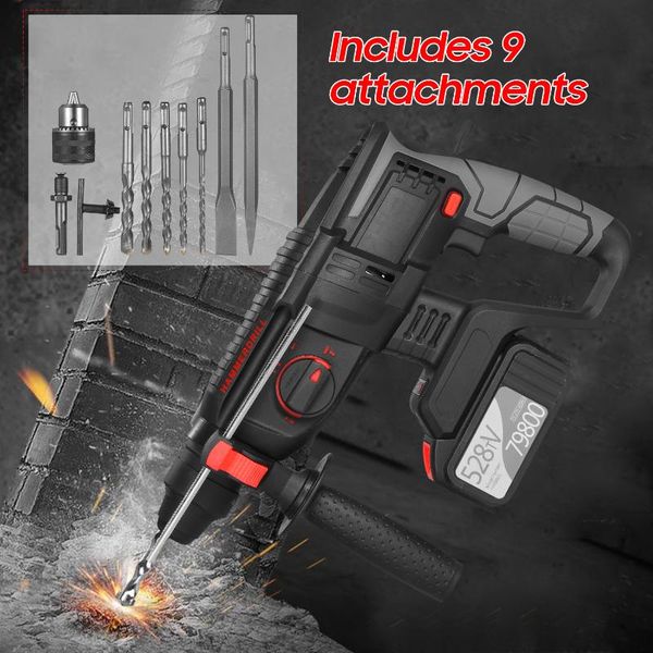professiona electric drills 21v brushless heavy duty 4function rotary hammer drill 1inch sds-plus grip handle 980rpm cordless demolition kit
professiona electric drills 21v brushless heavy duty 4function rotary hammer drill 1inch sds-plus grip handle 980rpm cordless demolition kit