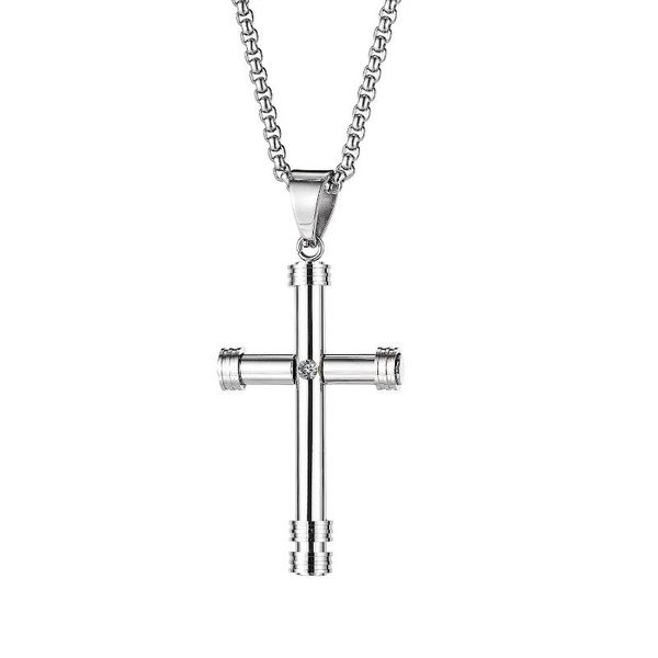 pendant necklaces stainless steel necklace black or color disco street hip hop vintage cross suitable for leisure and entertainment, Silver
pendant necklaces stainless steel necklace black or color disco street hip hop vintage cross suitable for leisure and entertainment, Silver
