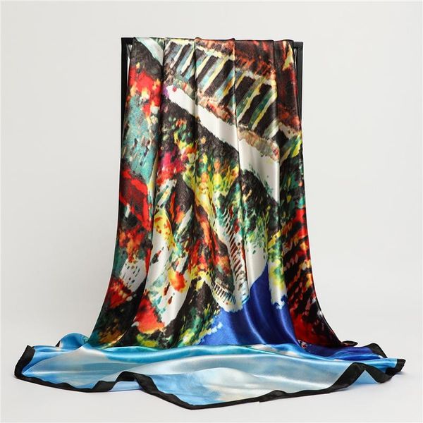 scarves popural women 90*90cm scarf hijab neckerchief shawl print muslim head wrap female bagband bandana hair accessories 2021, Blue;gray
scarves popural women 90*90cm scarf hijab neckerchief shawl print muslim head wrap female bagband bandana hair accessories 2021, Blue;gray