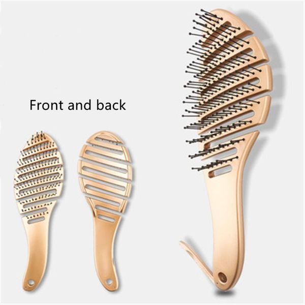 hair brushes hairdressing rib comb big curved arc nylon soft tooth plastic scalp massage foot, Silver
hair brushes hairdressing rib comb big curved arc nylon soft tooth plastic scalp massage foot, Silver