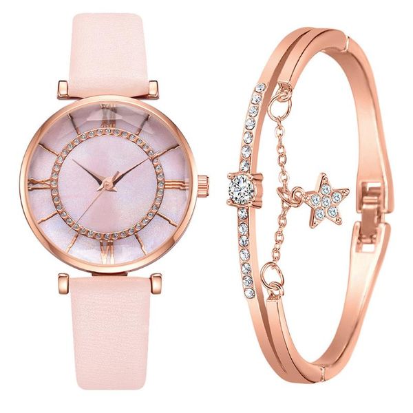 wristwatches fashion elegant women luxurious bracelet women's casual quartz leather starry sky watch analog wrist with sets, Slivery;brown
wristwatches fashion elegant women luxurious bracelet women's casual quartz leather starry sky watch analog wrist with sets, Slivery;brown
