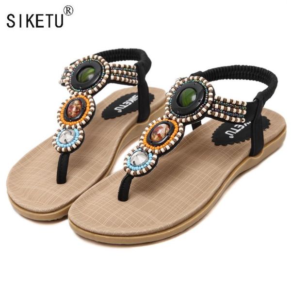 brand 2021 korean comfortable women sandals bohemian beaded flat shoes 35-42, Black
brand 2021 korean comfortable women sandals bohemian beaded flat shoes 35-42, Black