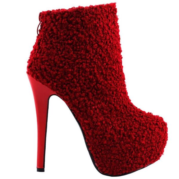 red round toe punk stylish hidden club partyplatform stiletto ankle boots dress shoes, Black
red round toe punk stylish hidden club partyplatform stiletto ankle boots dress shoes, Black