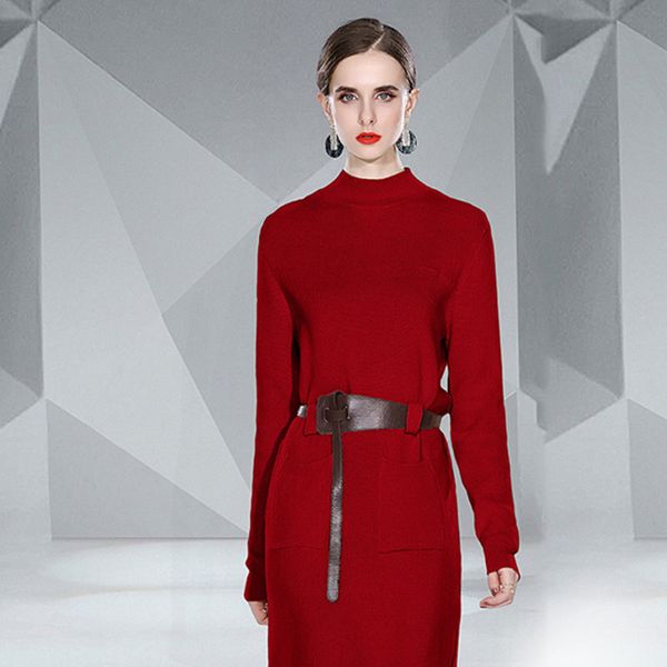 woman casual dresses temperament fashion leisure time self-cultivation autumn and winter solid color knitting sweater dresss, Black;gray
woman casual dresses temperament fashion leisure time self-cultivation autumn and winter solid color knitting sweater dresss, Black;gray