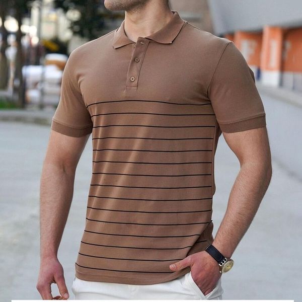 horizontal pinstripe men s street polo shirt comfortable classic fashion daily travel work party, White;black
horizontal pinstripe men s street polo shirt comfortable classic fashion daily travel work party, White;black