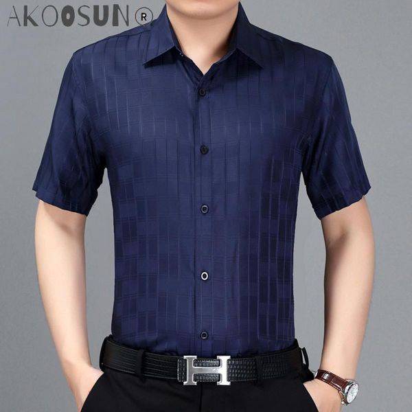 men's dress shirts akoosun 2010 summer men shirt short sleeve plaid 100% silk formal social white camisa masculina 3909 kj1938, White;black
men's dress shirts akoosun 2010 summer men shirt short sleeve plaid 100% silk formal social white camisa masculina 3909 kj1938, White;black