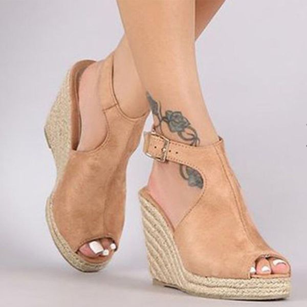 dress shoes women's sandals cane hemps platform high heels ladies nice peep toe back lace up wedges female footwear summer woman pumps, Black
dress shoes women's sandals cane hemps platform high heels ladies nice peep toe back lace up wedges female footwear summer woman pumps, Black
