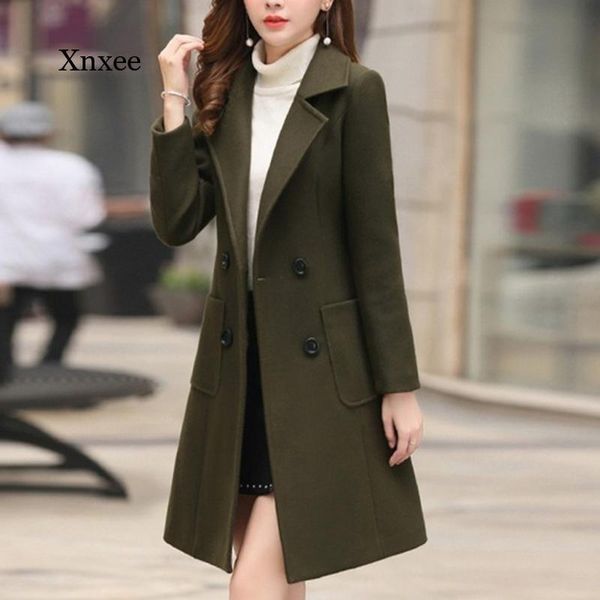 women's wool & blends autumn and winter fashion windbreaker single-breasted woolen coat long trench plus size vest women, Black
women's wool & blends autumn and winter fashion windbreaker single-breasted woolen coat long trench plus size vest women, Black