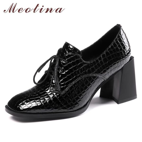 meotina women pumps high heels patent leather block shoes lace up square toe ladies 2021 autumn plus size 33-43 dress, Black
meotina women pumps high heels patent leather block shoes lace up square toe ladies 2021 autumn plus size 33-43 dress, Black