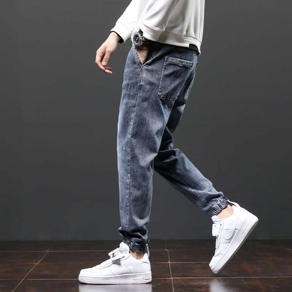 men's jeans autumn harlan loose fashion brand high-end trousers boys students elastic waist lace up large leggings r21h, Blue
men's jeans autumn harlan loose fashion brand high-end trousers boys students elastic waist lace up large leggings r21h, Blue