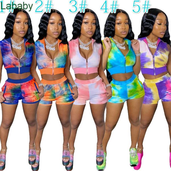 women tracksuits two pieces set designer outfits short summer tie-dye clothes casual zipper sleeveless t-shirt shorts sportswear, Gray
women tracksuits two pieces set designer outfits short summer tie-dye clothes casual zipper sleeveless t-shirt shorts sportswear, Gray