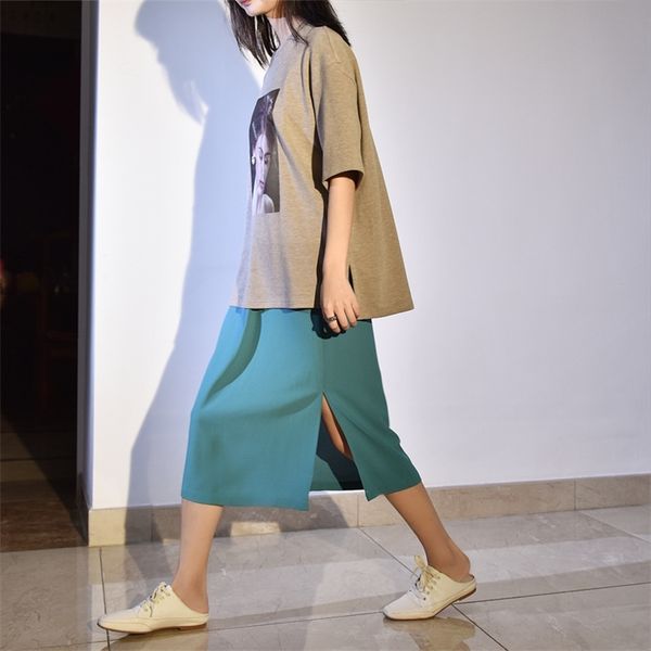 spring korean high waist slim versatile mid-length stretch simple solid color women a-line split hip skirt 210527, Black
spring korean high waist slim versatile mid-length stretch simple solid color women a-line split hip skirt 210527, Black