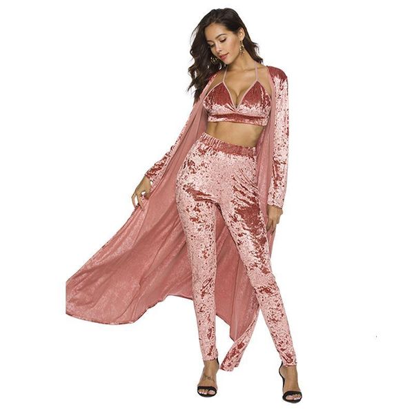 women's tracksuits spring autumn eelgant women 3 piece set flannel long sleeve coat+bras+long+pants wets yqd7, Gray
women's tracksuits spring autumn eelgant women 3 piece set flannel long sleeve coat+bras+long+pants wets yqd7, Gray