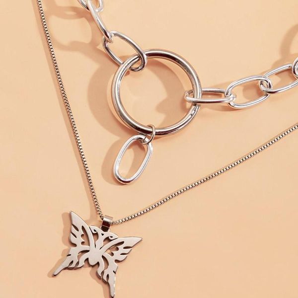 pendant necklaces fashion multi layer lock butterfly pendants jewelry punk for women design necklace key metal gift thick slive m5c6, Silver
pendant necklaces fashion multi layer lock butterfly pendants jewelry punk for women design necklace key metal gift thick slive m5c6, Silver