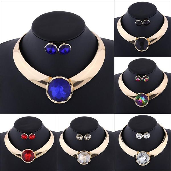 earrings & necklace fashion alloy earring set punk glossy female collars statement jewelry for women collares de moda 2021, Silver
earrings & necklace fashion alloy earring set punk glossy female collars statement jewelry for women collares de moda 2021, Silver