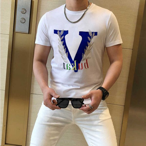 w0569 summer new fashion brand v-shaped drill t-shirt fashion round neck slim fitting short sleeve men's half sleeve fashion, White;black
w0569 summer new fashion brand v-shaped drill t-shirt fashion round neck slim fitting short sleeve men's half sleeve fashion, White;black