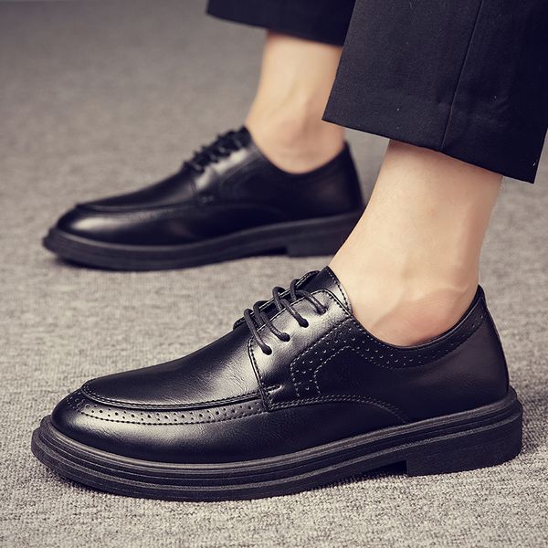 dress shoes brand breathable mens oxford men flats fashion thick bottom carved leather casual safety work, Black
dress shoes brand breathable mens oxford men flats fashion thick bottom carved leather casual safety work, Black
