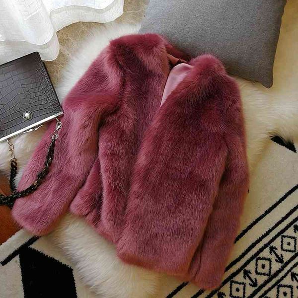 blends korean fashion winter women elegant lotus red short faux jackets wedding soft casual female fake fox fur coats a285, Black
blends korean fashion winter women elegant lotus red short faux jackets wedding soft casual female fake fox fur coats a285, Black