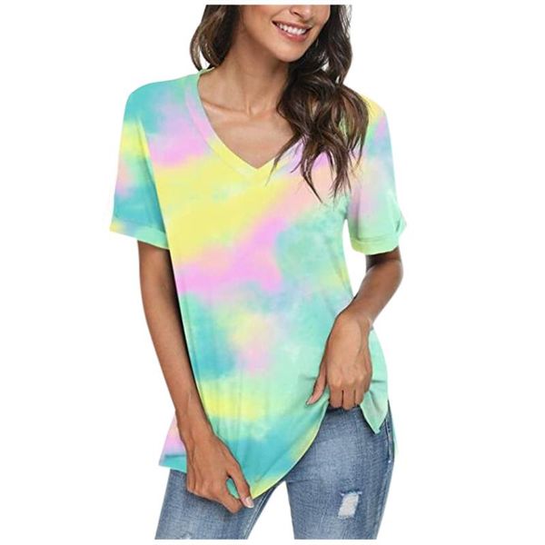 tie dye print summer womant-shirts 2021 casual fashion ladies v-neck short sleeve split t-shirt harajuku loose woman clothing#3 women's, White
tie dye print summer womant-shirts 2021 casual fashion ladies v-neck short sleeve split t-shirt harajuku loose woman clothing#3 women's, White