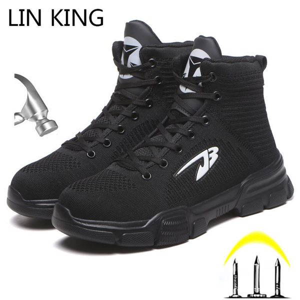 boots lin king safety work shoes for men steel toe cap all season high working man crash proof security sneakers, Black
boots lin king safety work shoes for men steel toe cap all season high working man crash proof security sneakers, Black