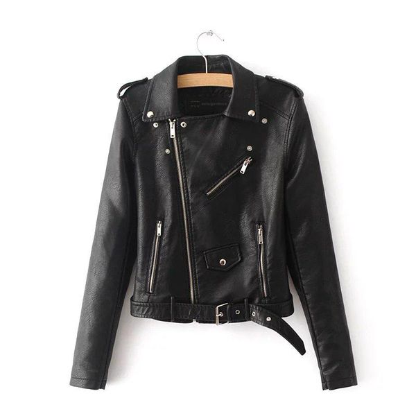 women's jackets autumn short soft faux leather jacket women fashion zipper motorcycle pu ladies basic street coat, Black;brown
women's jackets autumn short soft faux leather jacket women fashion zipper motorcycle pu ladies basic street coat, Black;brown
